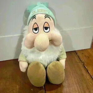 The Disney Store 11" Plush Snow White & The Seven Dwarfs Sleepy Stuffed Animal